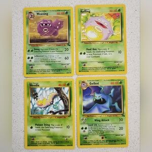 Pokémon  Card Lot - Weezing Koffing Weedle Golbat
